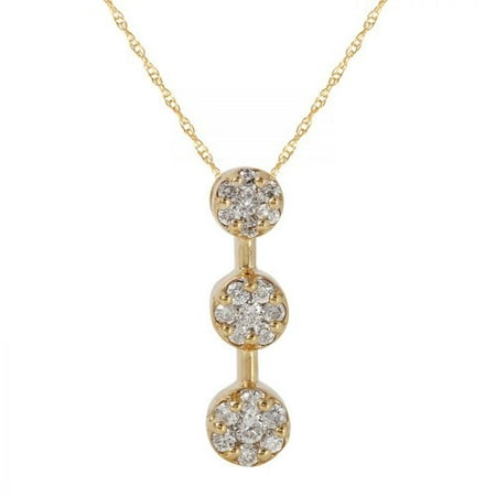 Ladies 1.15 Carat Diamond 14K Yellow Gold Necklace