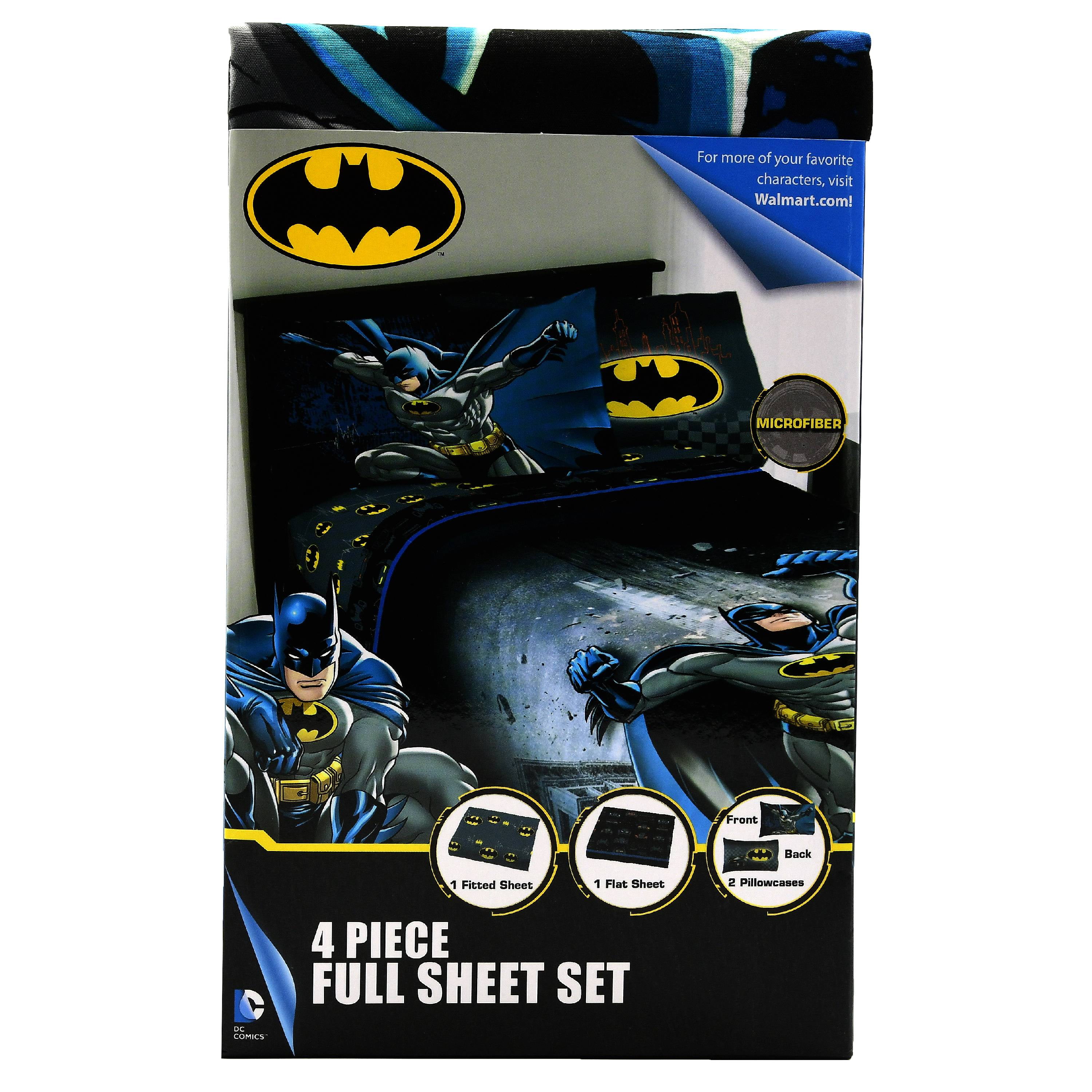 Batman Kids Full Sheet Set, Gray and 