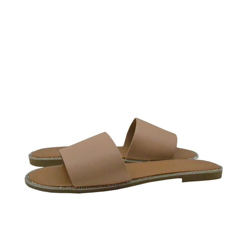

Bonnibel Women s Shoes Taka-1N Embellished Open Toe Slide Sandals