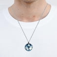 thumbnail image 5 of Lce Hockey Elegant Glass Circular Pendant Women's Necklaces, 5 of 5