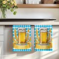 thumbnail image 7 of Cartoon Beer Kitchen Towels Set of 3, Funny Wheat Abstract Blue White Plaid Absorbent Dish Towels for Kitchen, Microfiber Hand Towel, Quick Drying Tea Towel for Cleaning Decorative Dishcloths, 7 of 7