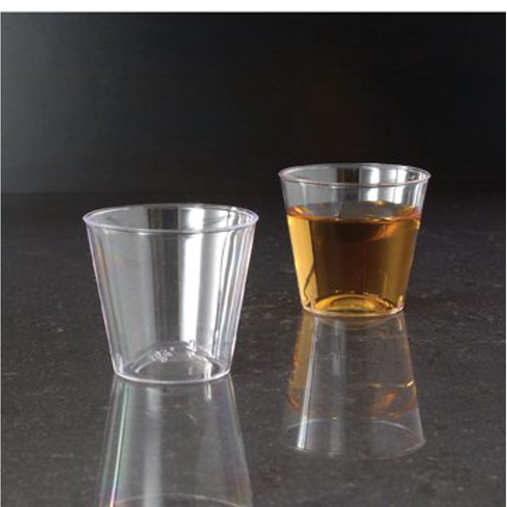 EMI Yoshi Clear Ware Shot Glass Clear, Plastic, 1 oz., 2500/Case