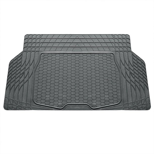 FH GROUP Semi Custom Trimmable Vinyl Floor Mats, Gray