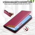 thumbnail image 3 of Funda Tipo Cartera de Cuero Sintético para Google Pixel 10A Bloqueo RFID, con Ranuras para Tarjetas y Bolsillo para Efectivo, Cierre Magnético Fuerte Rojo, 3 of 6