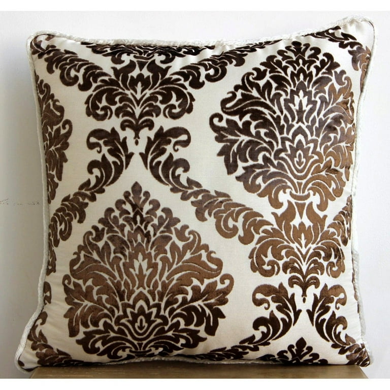 Cushion Covers For Couch, Brown Pillow Cases, Damask Pillow Cases
