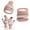 Pink, variant on Awdenio Beanies Hats Winter New Thickened Warm Women's Snowflake Hat Gloves Scarf Three-piece Set