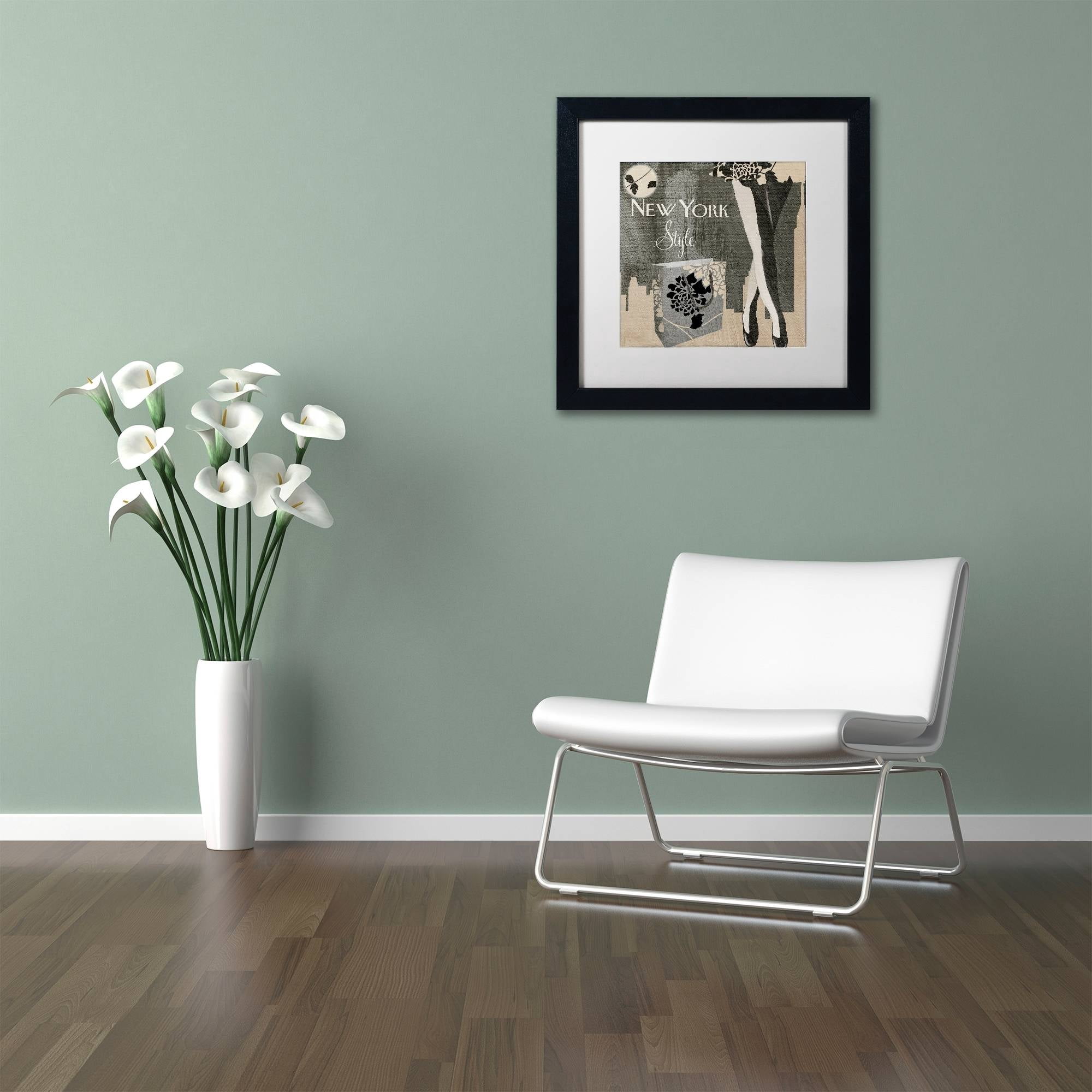 Trademark Fine Art "New York Style II" Canvas Art by Color Bakery White Matte, Black Frame