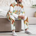 thumbnail image 7 of Naloa World Travel3 Men’s Pajamas Set - Long Sleeve Button Down Sleep Shirt and Pajama Bottoms Sleepwear Set-Medium, 7 of 7