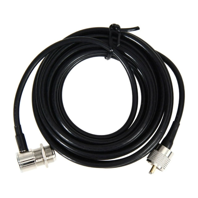 Cable de extensión de antena RG58 de 5M para Radio de coche, Conector de Cable Coaxial de baja pérdida, Cable bidireccional para ft-1802 ft-1807, Hugo Cable de extensión de antena