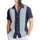 thumbnail image 2 of Playeras Algodon Para Hombre, Camiseta Informal De Verano A La Moda Para Playa, Con Estampado Digital 3D, Solapa Y Botones, De Manga Corta, 100, 2 of 4