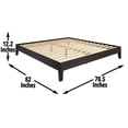 thumbnail image 2 of Pemberly Row Modern / Contemporary King Black Wood Platform Bed, 2 of 6