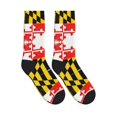 thumbnail image 4 of Mens Crew Socks Womens Flag Of Maryland Pattern Workout Training Athletic Socks, 4 of 7