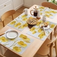 thumbnail image 5 of Yellow Flower Placemats Set of 2, Watercolor Floral Leaf Rustic Plant Botanical Farmhouse Non-Slip Place Mats Washable Table Mats for Kitchen Dining Table Decorations Indoor/Outdoor, 5 of 9