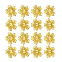 LOLIPPYY 100 Pieces Flower Brooches for Women, Iron Golden Simulated Frosted Design, Brooch Patch Accessories
