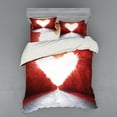thumbnail image 2 of Ambesonne Love Bedding Set 3 Pcs, Autumn Trees Landscape, Twin, Red White, 2 of 3