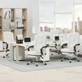 thumbnail image 4 of JONPONY Big and Tall Office Chair 500LBS Executive Office Chair Massage and Footrest Ergonomic Computer Desk Chair Reclining High Back Leather Office Chair Lumbar Back Support Swivel Rolling,White, 4 of 14
