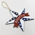 thumbnail image 3 of Patriotic Wooden Barn Star Wall Decor, Star Shap Hanging Country Rustic Metal Star for July 4th Decoration, 3 of 5