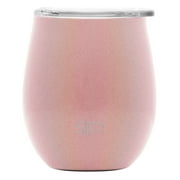 Simple Modern Spirit 8oz Wine Tumbler Glass with Lid - Vacuum Insulated Stemless 18/8 Stainless Steel Wine Cup Shimmer: Rose Quartz