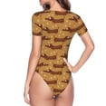 thumbnail image 4 of Naloa Dachshund Dog Puppy Women's Short-Sleeved Onesie, One-Piece Swimsuit for Parties, dates, clubs - Large, 4 of 9