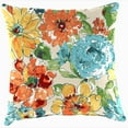 thumbnail image 2 of Jordan Manufacturing 17" x 17" Reesa Squash Multicolor Floral Square Outdoor Throw Pillow (2 Pack), 2 of 10