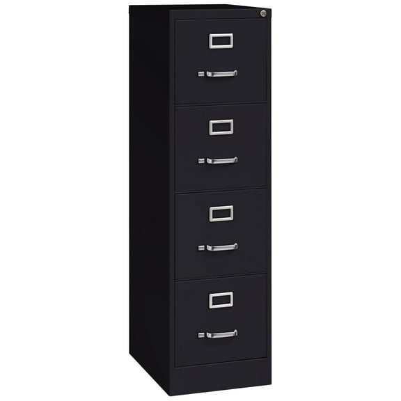 (Set of 5) Hirsh 22-inch Deep 4-Drawer, Letter-Size Vertical File Cabinet, Black