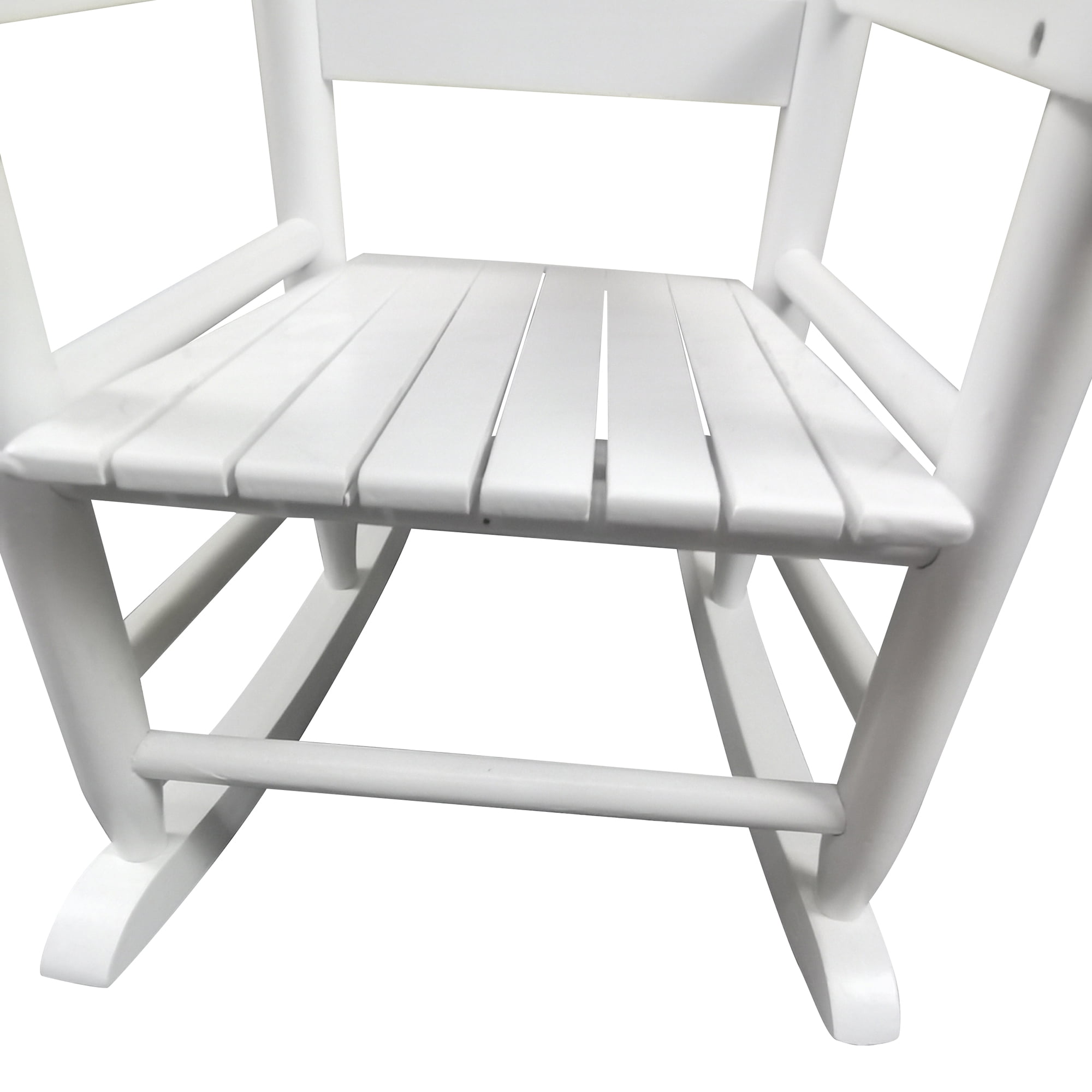 Yoneston Children's Rocking White Chair Indoor or Outdoor, Adirondack All Weather Classic Porch Rocker Chair Suitable for Kids, White
