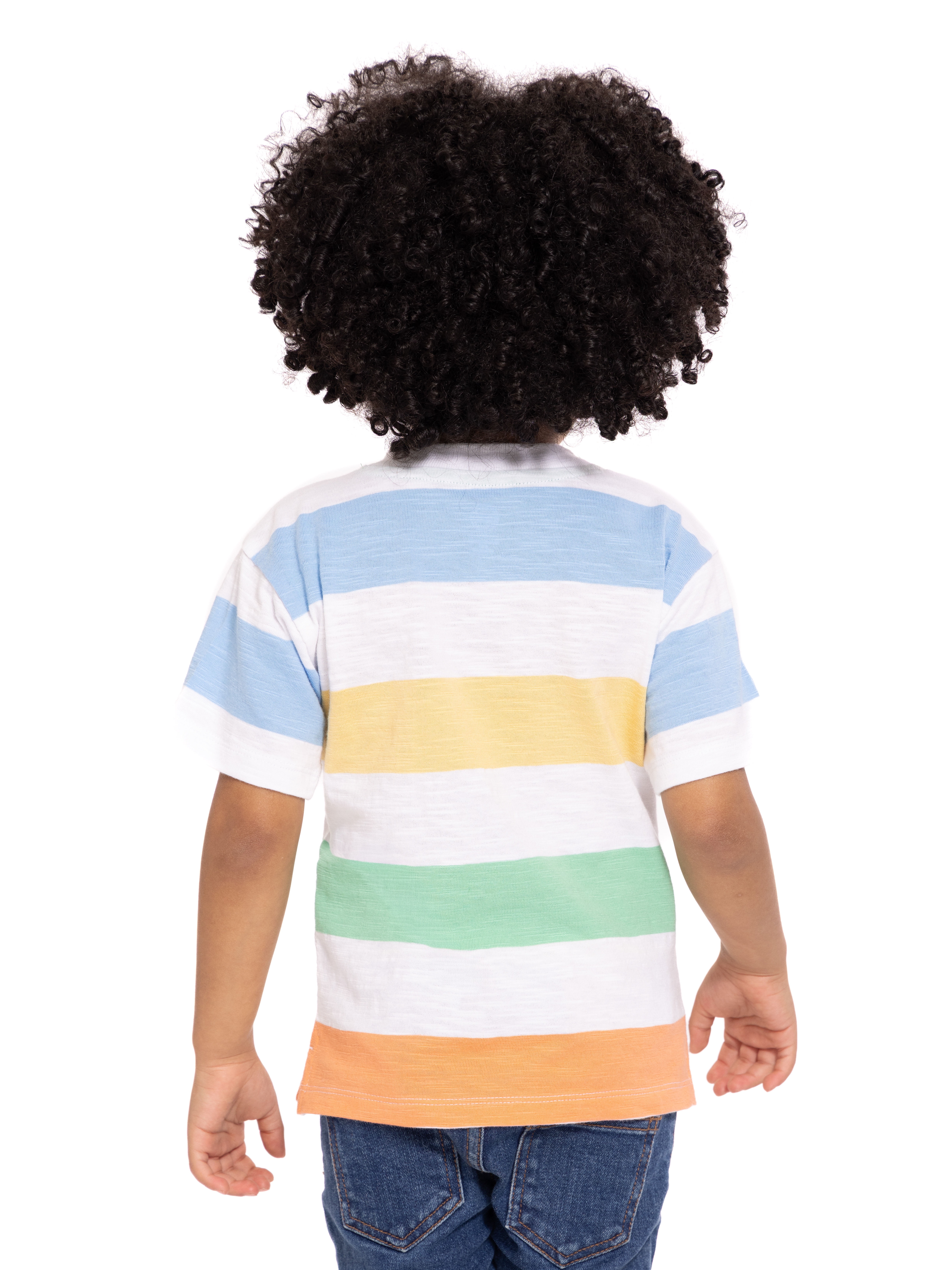 Wonder Nation Toddler Boy's Short Sleeve Striped Henley T-Shirt, Sizes 12M-5T
