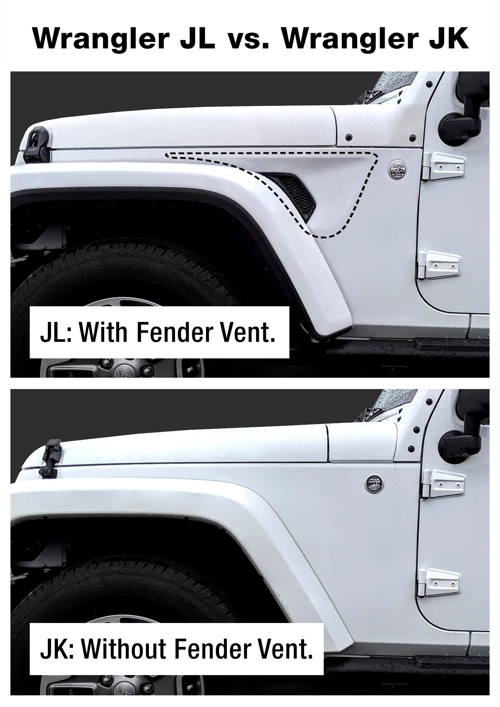 Tyger Auto TG-DR4J62758 Tubular Doors Compatible with 2018-2024 Jeep Wrangler JL (NOT JK) 4-Doors; 2020-2024 Gladiator JT | Textured Black | Mirror Mount | Front & Rear Door Set - image 3 of 10