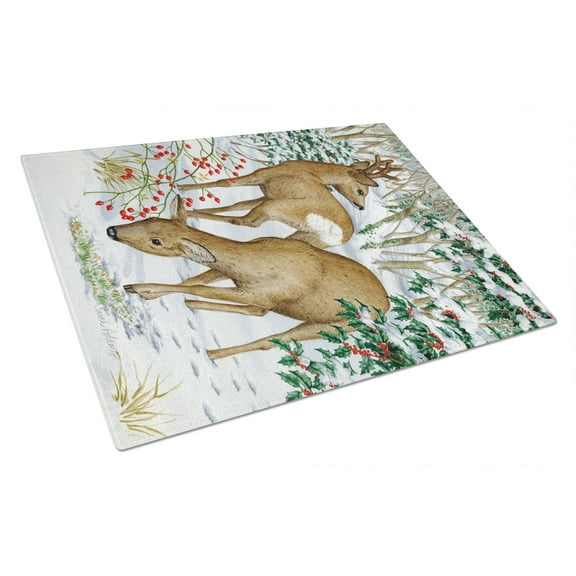 Caroline's Treasures European Roe Deer Western Roe Deer Glass Cutting Board Large