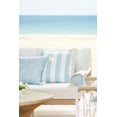thumbnail image 2 of Hofdeco Premium Coastal Hampton Style Patio Indoor Outdoor Bolster Pillow Cover Only, 6"x20" Water Resistant for Backyard, Couch, Solid Baby Blue Fringe, 2 of 4