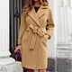 thumbnail image 2 of Abrigo de Tela de Lana Con Solapa de Otoño E Invierno Para Mujer, Gabardina, Abrigo Largo, Prendas de Vestir Odeerbi ODB-6, 2 of 9