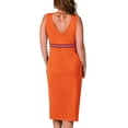 thumbnail image 2 of Women's G-III 4Her by Carl Banks Orange Clemson Tigers Training V-Neck Maxi Dress, 2 of 2