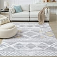 thumbnail image 2 of Moroccan 6x9 Rugs for Living Room, Large Washable Area Rug Ultra-Thin Soft Carpet, Oriental Bedroom Rug Distressed Non Shedding Throw Rug for Living Dining Room Office, 6x9ft, 04, 2 of 7