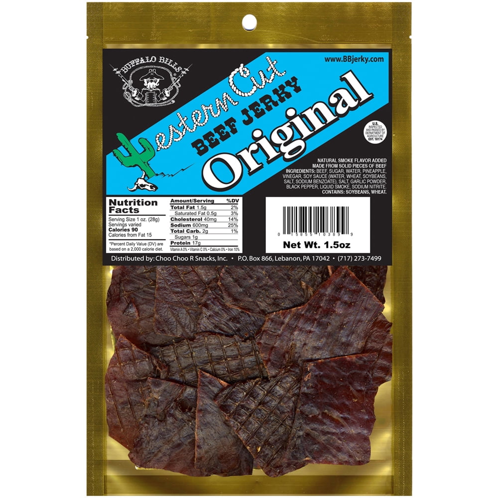 Buffalo Bills 1.5oz Western Cut Original Beef Jerky – Ten 1.5oz Packs