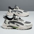 thumbnail image 2 of Men's Breathable Mesh & Synthetic Casual Sneakers, Lightweight Lace-Up Dad Shoes with Chunky Sole, Non-Slip Footwear for Walking, Running, and Everyday Wear, 2 of 10