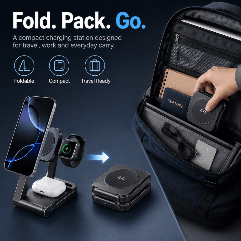NIUTA 3-in-1 Wireless Charging Station for Apple Devices photo 6