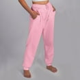 thumbnail image 2 of DondPO Womens Sweatpants，Straight Leg Sweatpants For Women Bottom Fleece Joggers Drawstring High Waited Tapered Yoga Pants with Pockets，Baggy Sweatpants，Gym Sweatpants Women Pink 3XL, 2 of 6