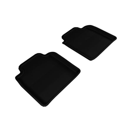 3D MAXpider L1LX04021509 All-Weather Floor Mats for Lexus LS460L 2007-2012 / LS600HL 2008-2011 Custom Fit Car Floor Liners, Kagu Series (2nd Row, Black)