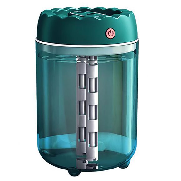 Mini humidificador de escritorio para el hogar, USB, coche, oficina, humidificador de aire, humidificador de aire con doble pulverización, color verde oscuro