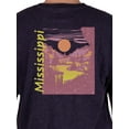 thumbnail image 3 of Unisex Mississippi State Graphic Tee, Triblend T-Shirt from Home Free, Sizes S-2XL, 3 of 5