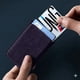 thumbnail image 3 of Cartera Wallet Alcantara Gamuza Suave Para Iphone Magsafe Gris Purpura., 3 of 3