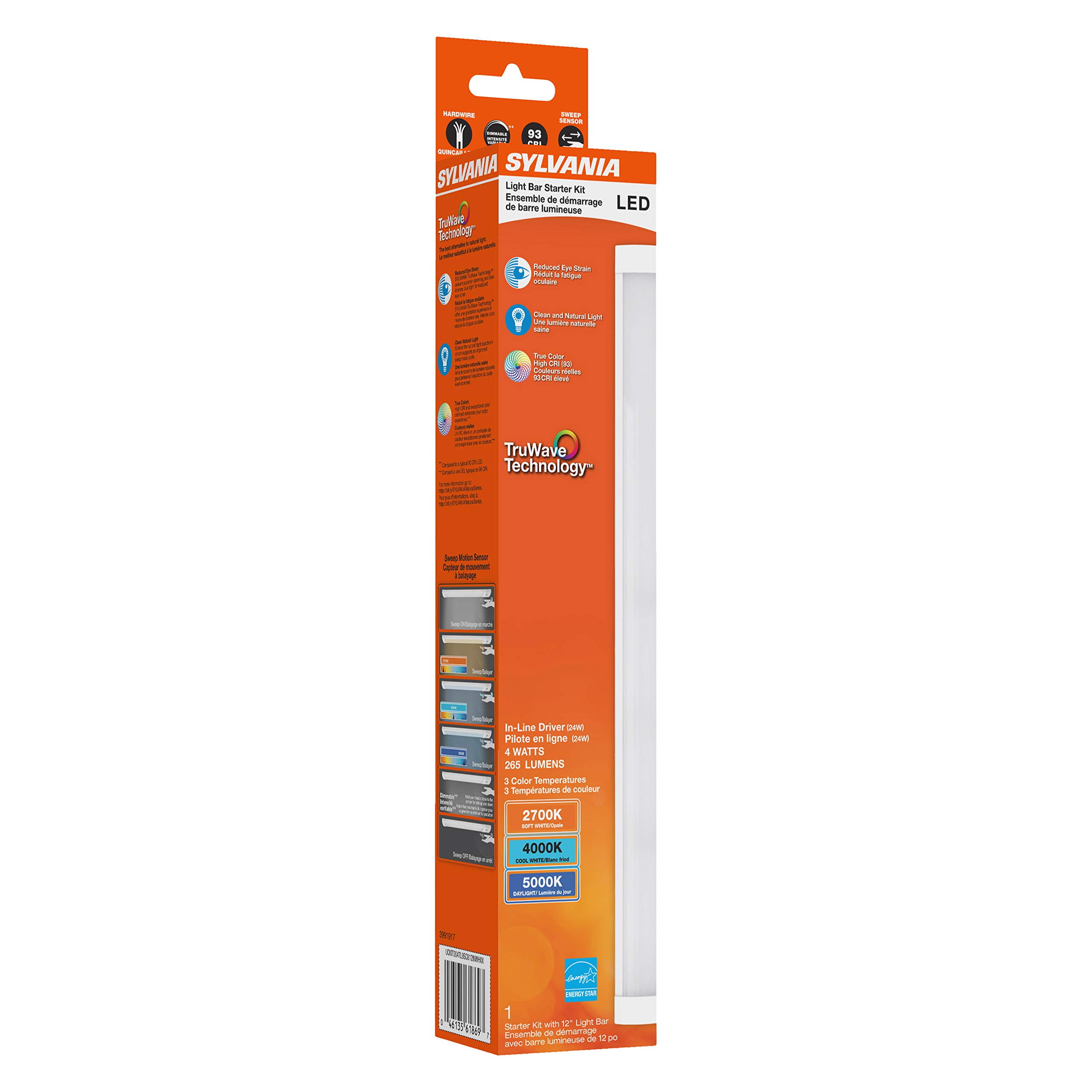 Sylvania 61869 - UCKIT004TL9SC612INWH Indoor Under Cabinet Cove LED Fixture