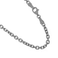 thumbnail image 4 of JewelStop 18K Solid White Gold 0.8 mm Cable Chain Necklace 18" Lobster Claw Clasp - 1.3gr., 4 of 6
