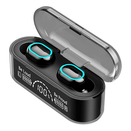 ClearanceWireless Bluetooth Headphones Hifi Stereo over Ear Headphones with Microphone Intelligent Noise Reduction Super Long Battery Life Zero Latency for Travel/Office/Cellphone117a