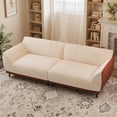 thumbnail image 5 of 86.61" Three-Seater Fabric Sofa, Modern Minimalist Upholstered Couch with Compressed Foam Filling & Sturdy Metal Frame, Ideal for Living Rooms & Apartments, 5 of 6