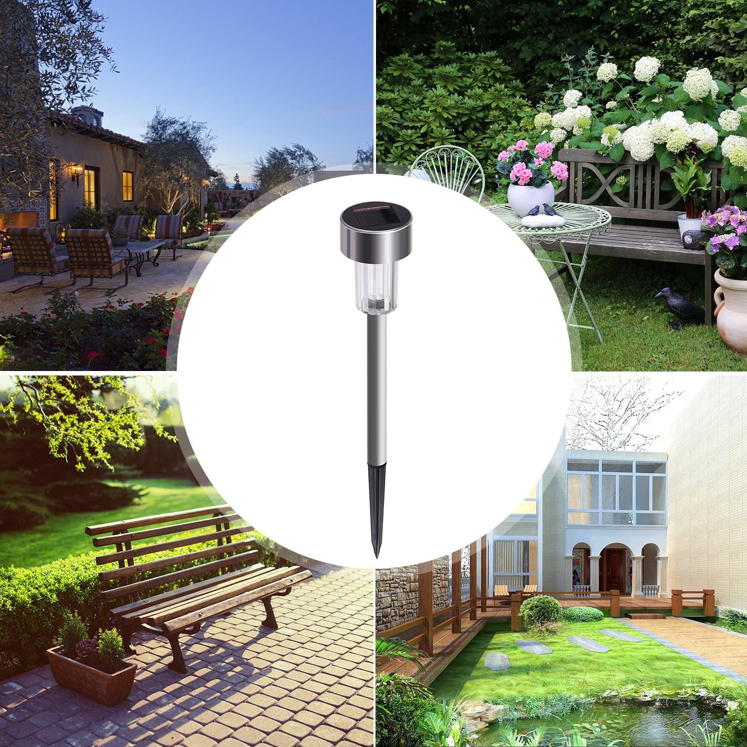 Details about   5/10PCS Solar Garden LED Lights Outdoor Waterproof Landscape Lawn Pathway Lamp 