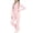 Pink, variant on CHUMUD Girls Summer Outfits 2 Piece Long Sleeve Standing Collar Zipper Sun Shirt & Flare Pants Running Athletic Set 3-15 Years