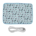 thumbnail image 1 of Manta verde de bajo voltaje, impermeable y lavable para gatos y perros, calentador de mascotas USB de grafeno de 35 x 50 cm, 1 of 8