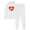 White, variant on JURANMO Womens 2 Piece Sweatsuit Sets, Cute Teen Girls Love Heart Graphic Outfits Sweatsuit Pullover Long Sleeve Hoodie Jogging Sweatpants Track Suit with Pocket Lightning Deals Purple M