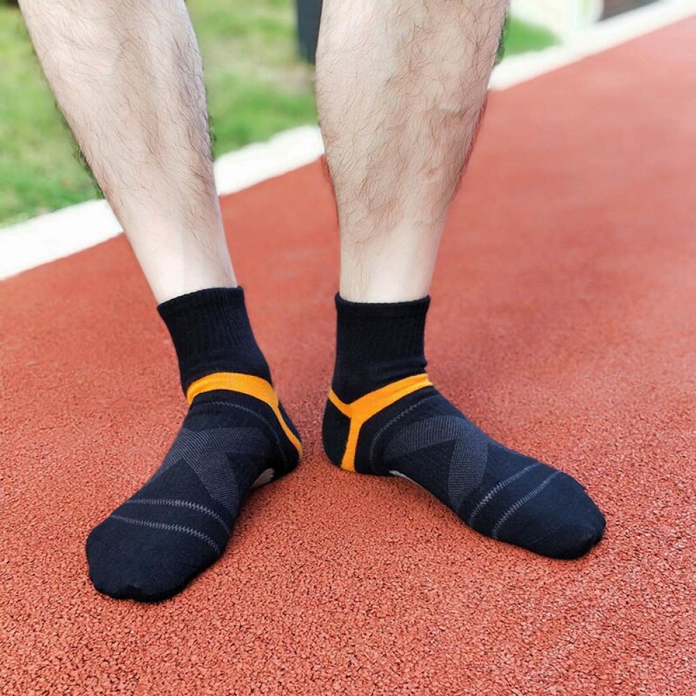 Pretty Comy Men's Basketball Socks Middle Tube Socks Breathable Running Waterproof/Windproof Cycling Hiking Outdoor Sport Socks Navy Blue - image 5 of 6